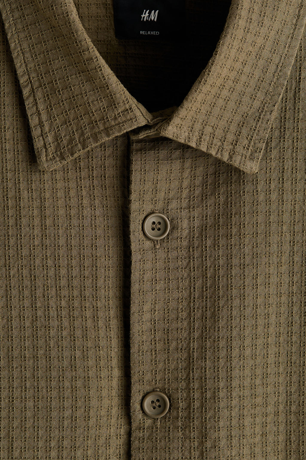 Camisa en mezcla de lino Relaxed Fit - H&m фото 3