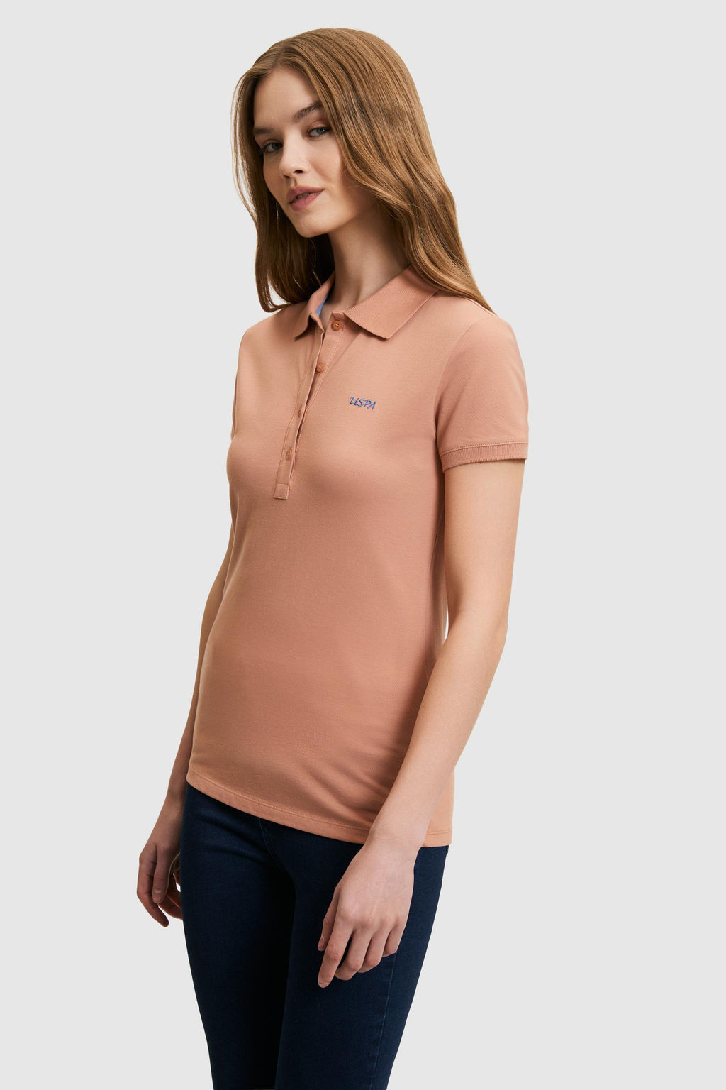 Kad_n Pudra Polo Yaka Basic Ti__rt