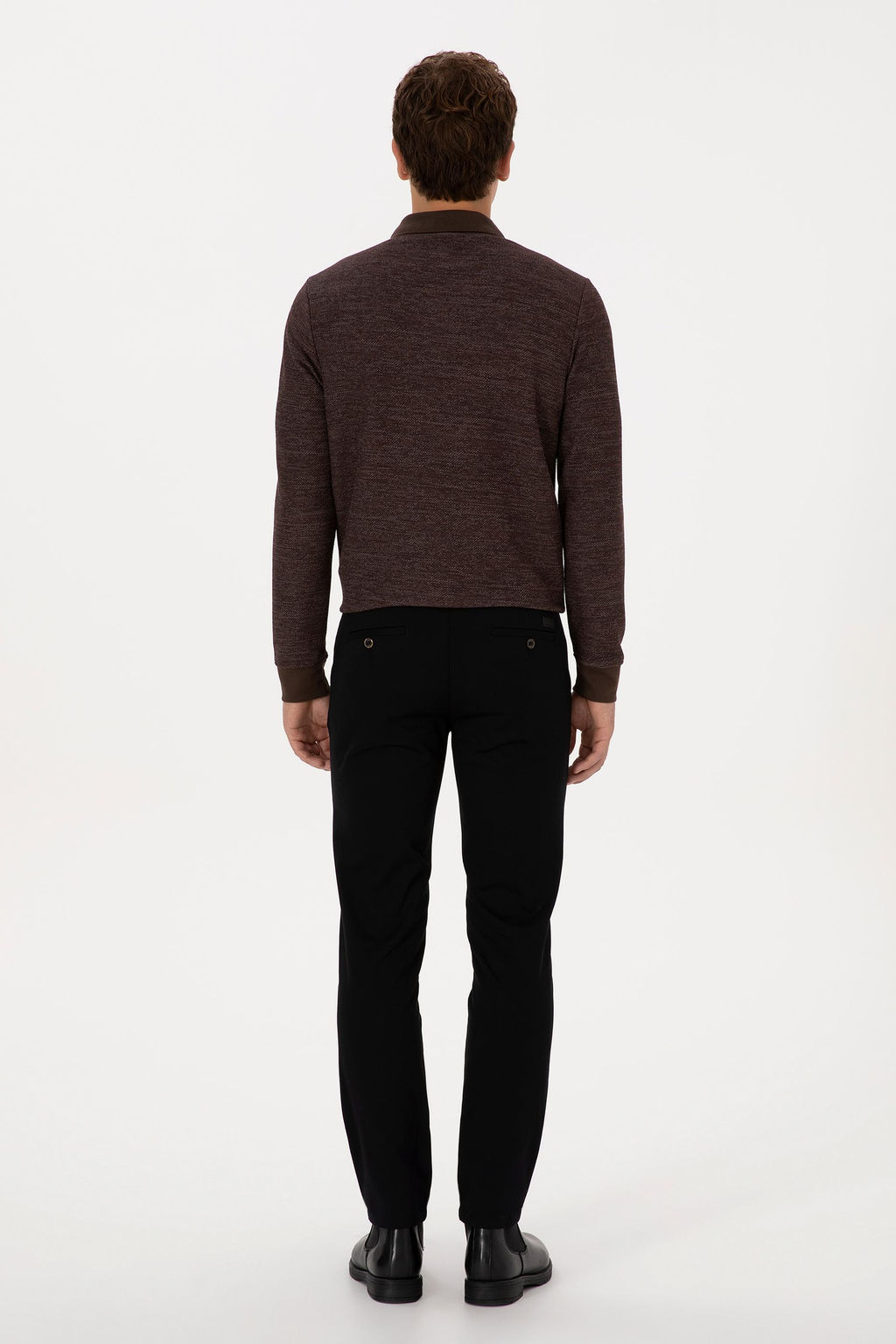 Erkek Siyah Slim Fit Kanvas / Chino Pantolon - U.s. polo assn фото 4