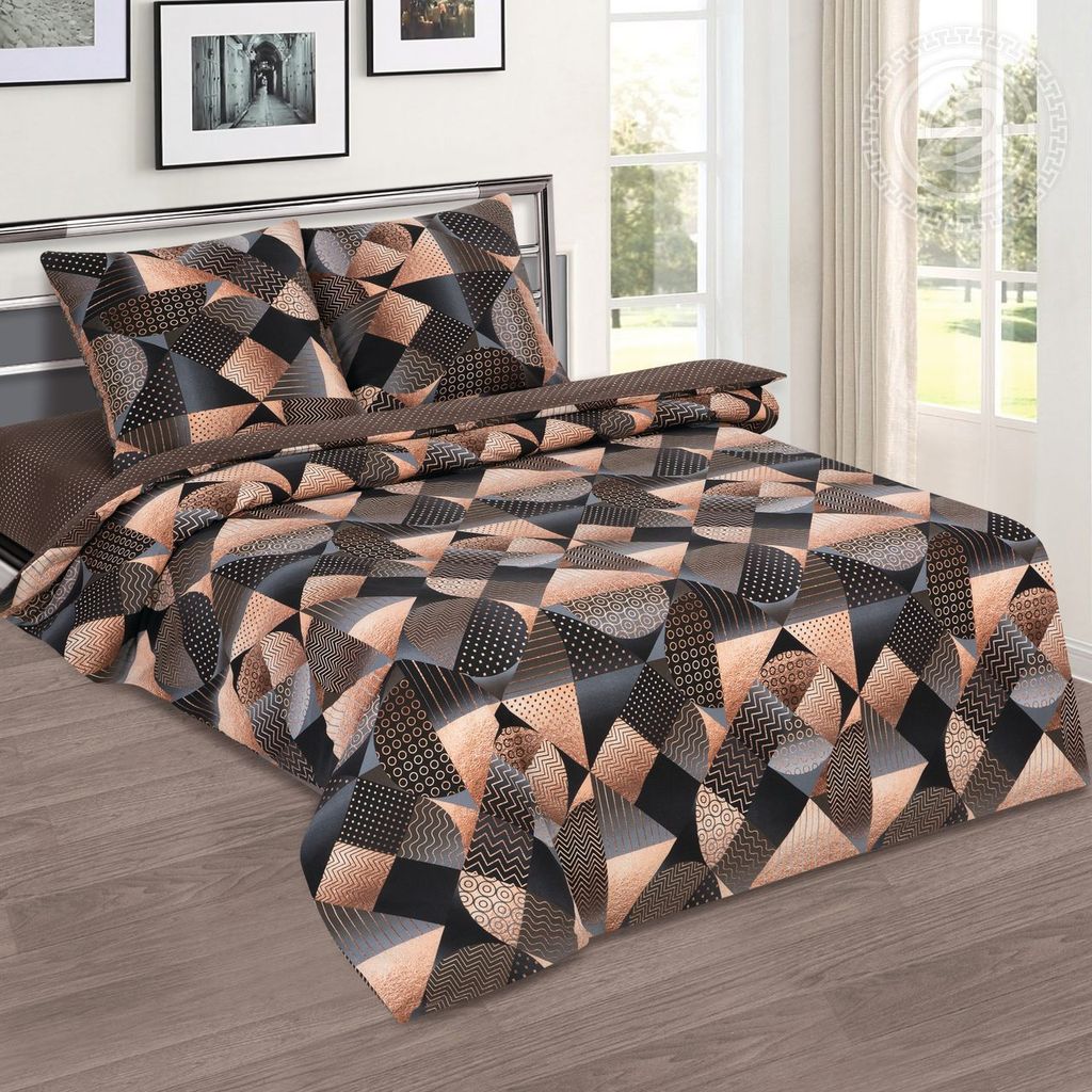 Постельное белье Неаполь (поплин DE LUXE) 2 сп. с Евро/Пододеяльник: 1 шт. - 215*175; Простыня: 1 шт. - 215*240; Наволочка: 2 шт. - 70*70; DE LUXE