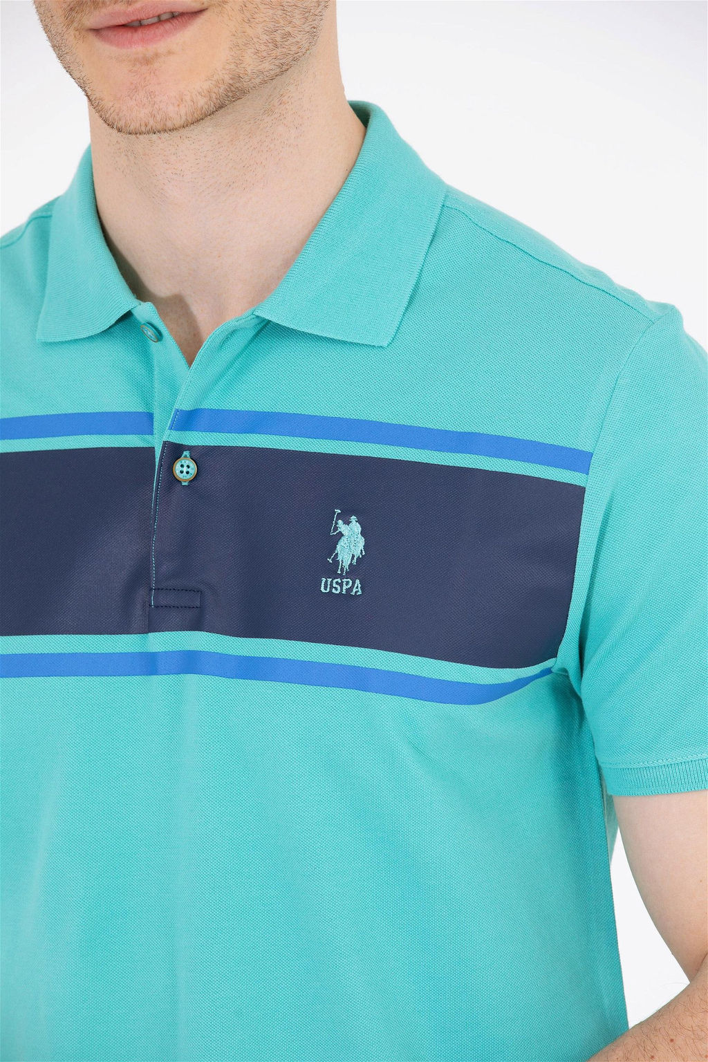 U. S. Polo Assn Мужская мятная футболка-поло - U.s. polo assn фото 14