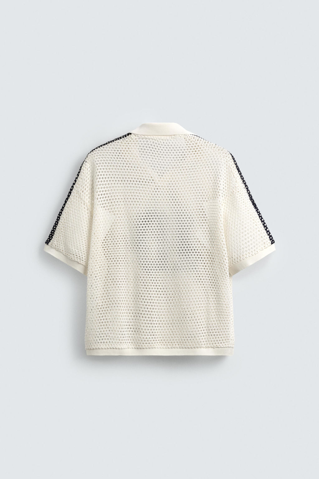 RETRO FOOTBALL OPEN-KNIT POLO SHIRT - Zara фото 8