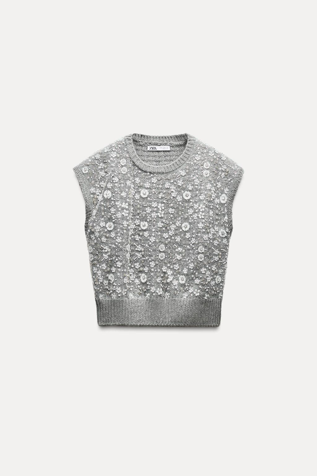 BEADED KNIT VEST - Zara фото 4