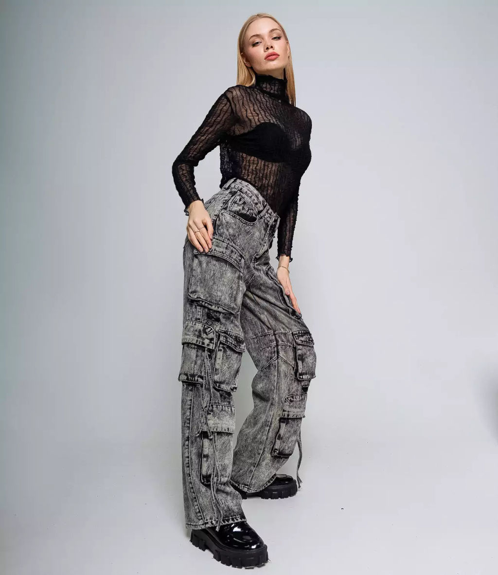 Джинсы #КТ3615, серый