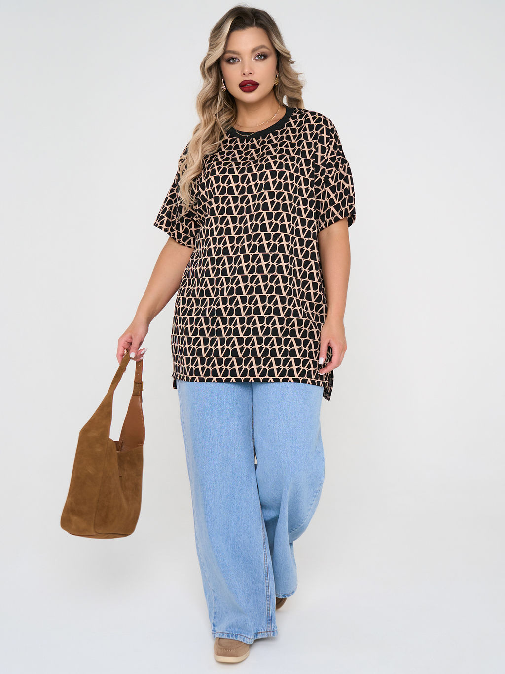 Блузка 0087-29 черный муар