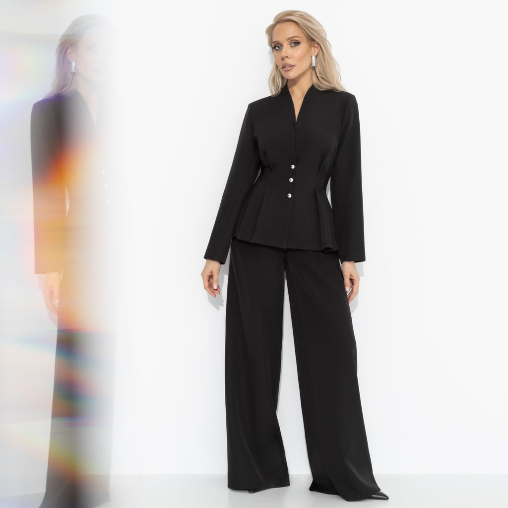 Брючный костюм приталенный, Время знаков (2 в 1, светская львица) - Charutti фото 6