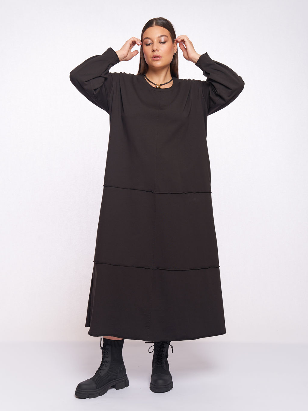 Платье со швами наружу PP56506BLK01 - Артесса фото 12