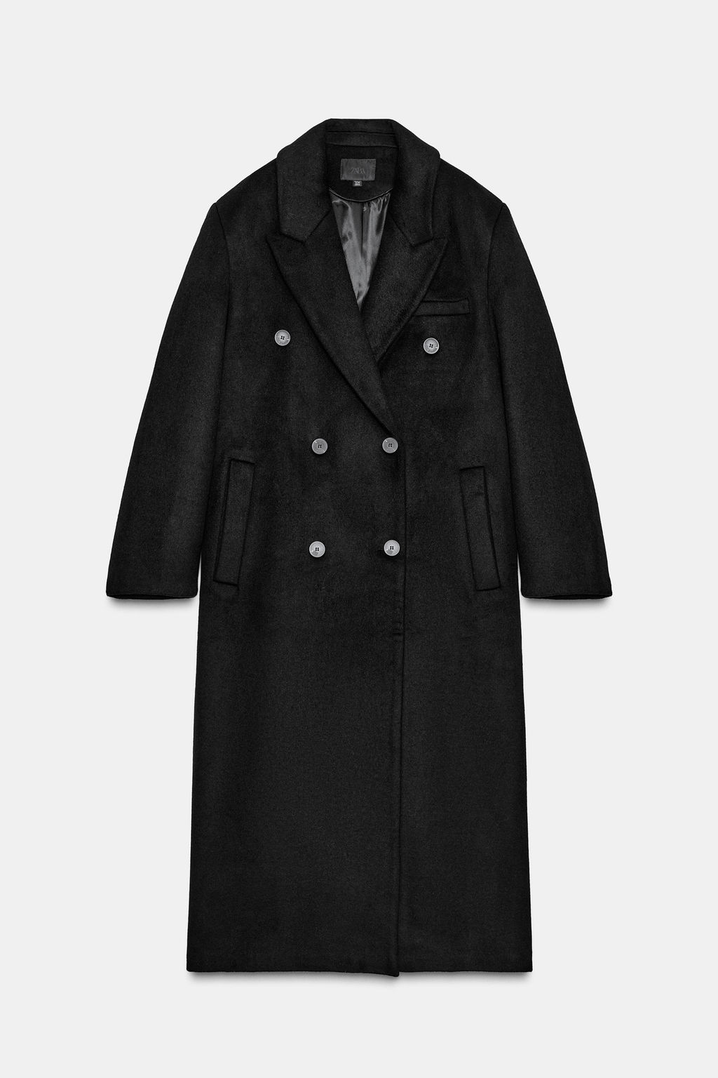 EXTRA LONG WOOL BLEND COAT - Zara фото 3