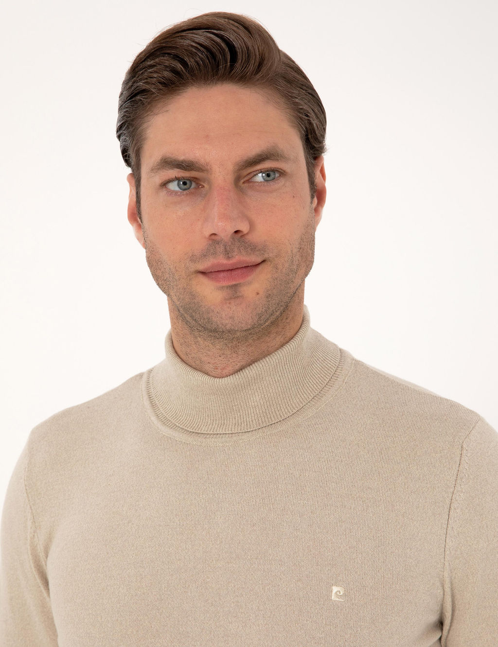 Kum Melanj Slim Fit Bal_k__ Yaka Basic Triko Kazak - Pierre cardin фото 2