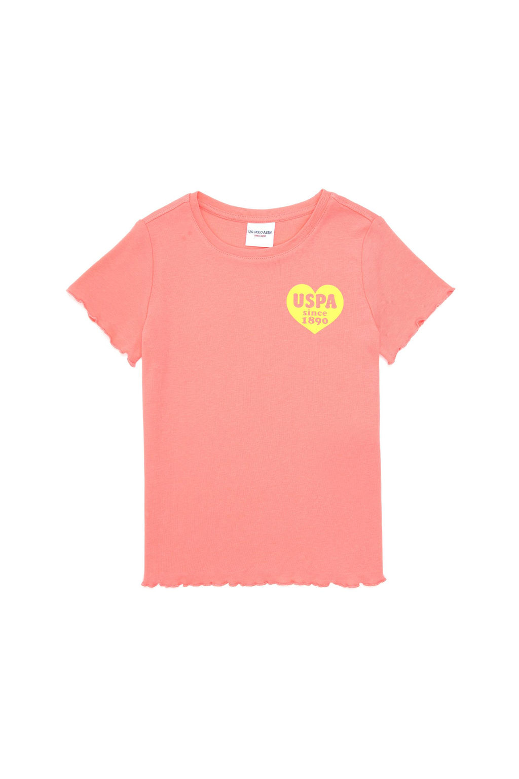Базовая футболка неоново-розового цвета для девочек Неожиданная скидка в корзине - U.s. polo assn фото 2