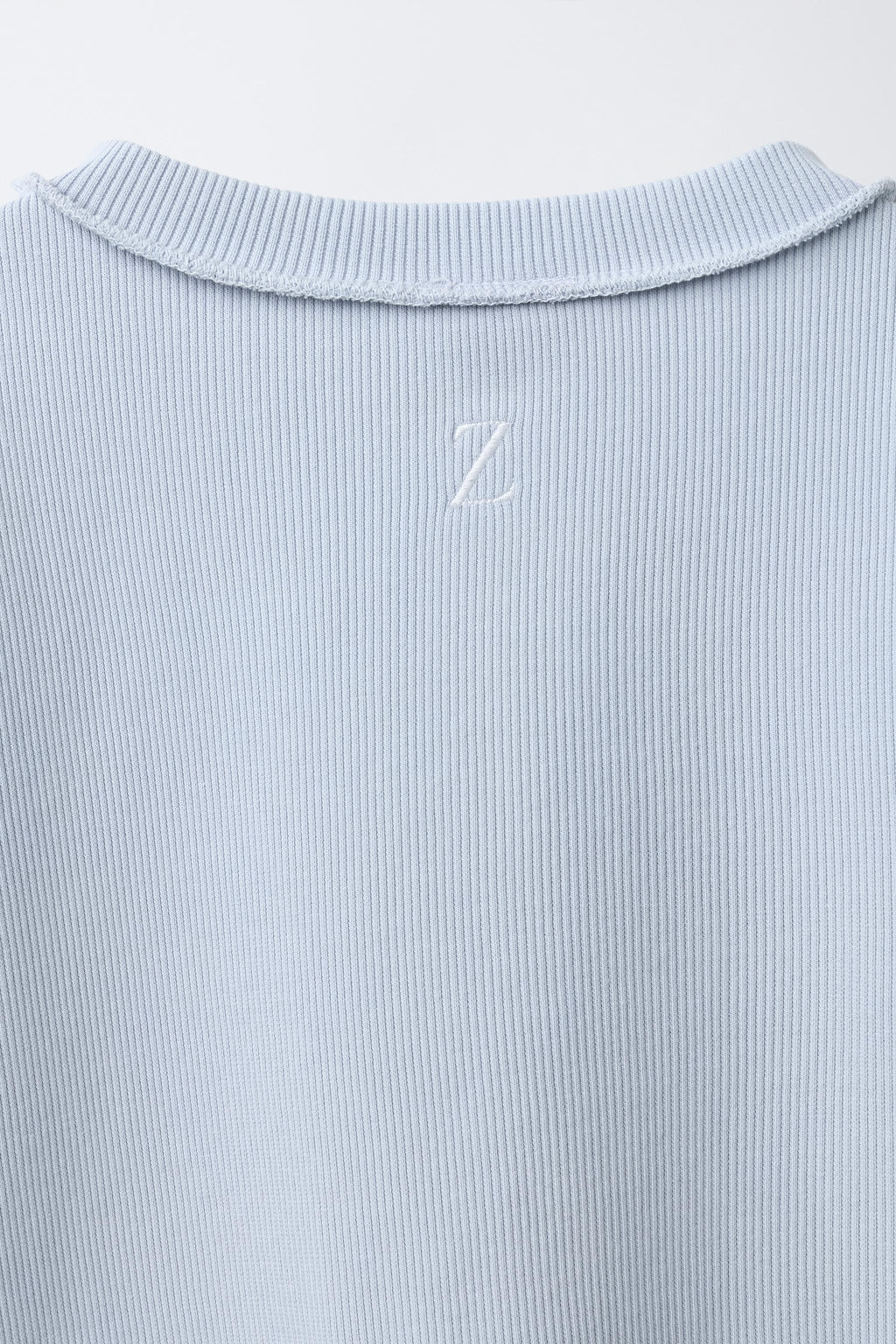 CAMISETA OVERLOCK BOTONES / Azul claro - Zara фото 5