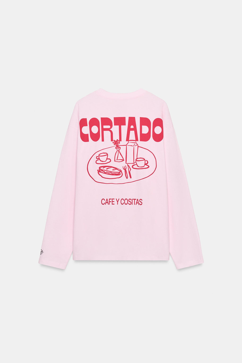 CAMISETA ESTAMPADO CORTADO / Rosa - Zara фото 5