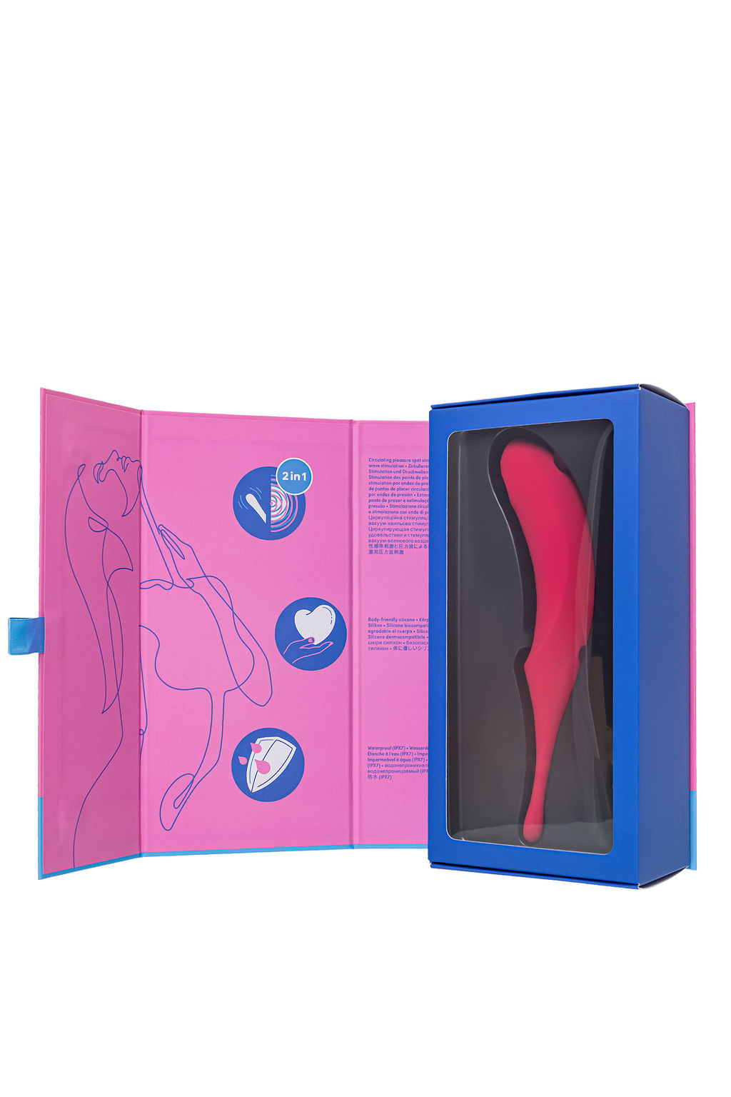 Вакуум-волновой бесконтактный стимулятор клитора Satisfyer Twirling Pro, силикон, красный