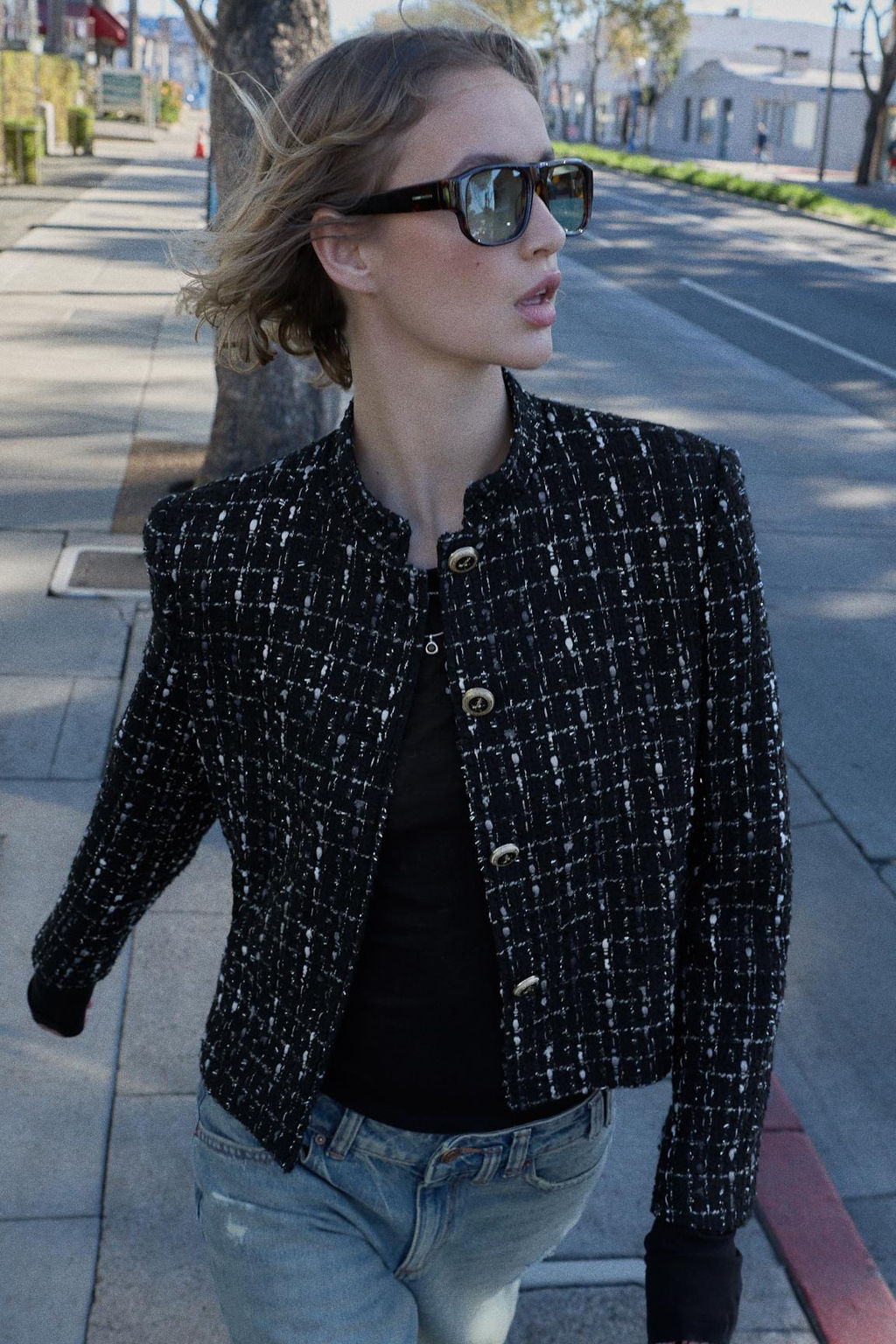 TEXTURED METALLIC THREAD BLAZER - Zara фото 9