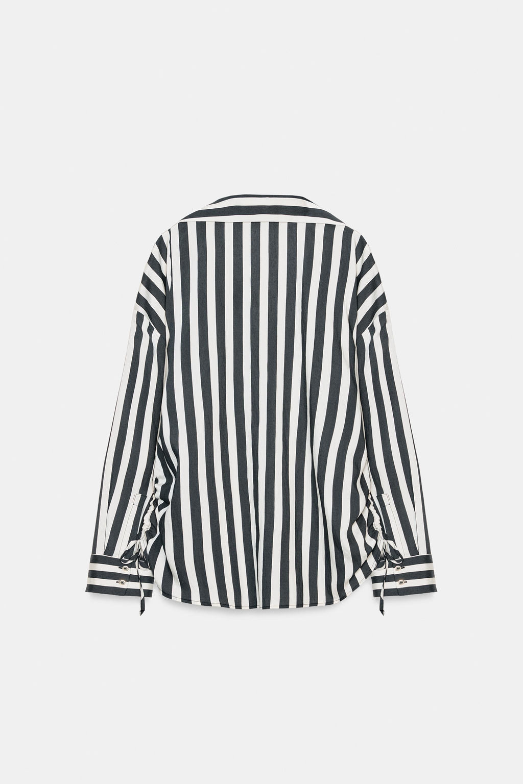 STRIPED SHIRT WITH SIDE LACES - Zara фото 19