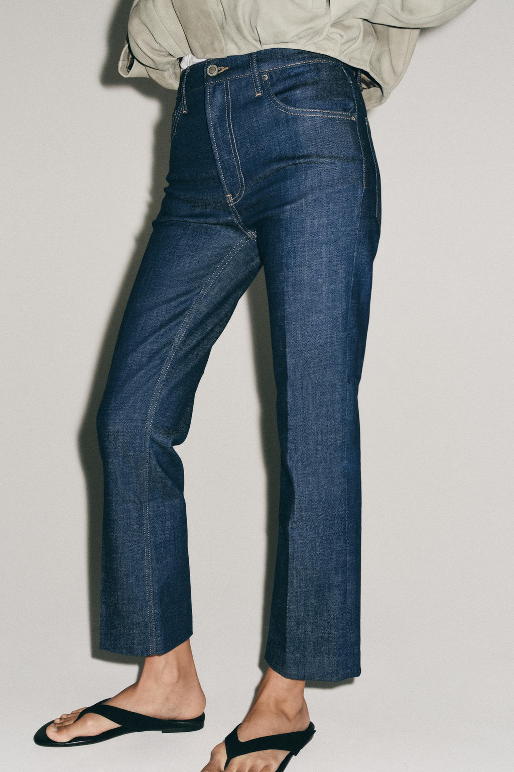 JEANS ZW COLLECTION BOOTCUT TIRO MEDIO / Azul medio - Zara фото 4