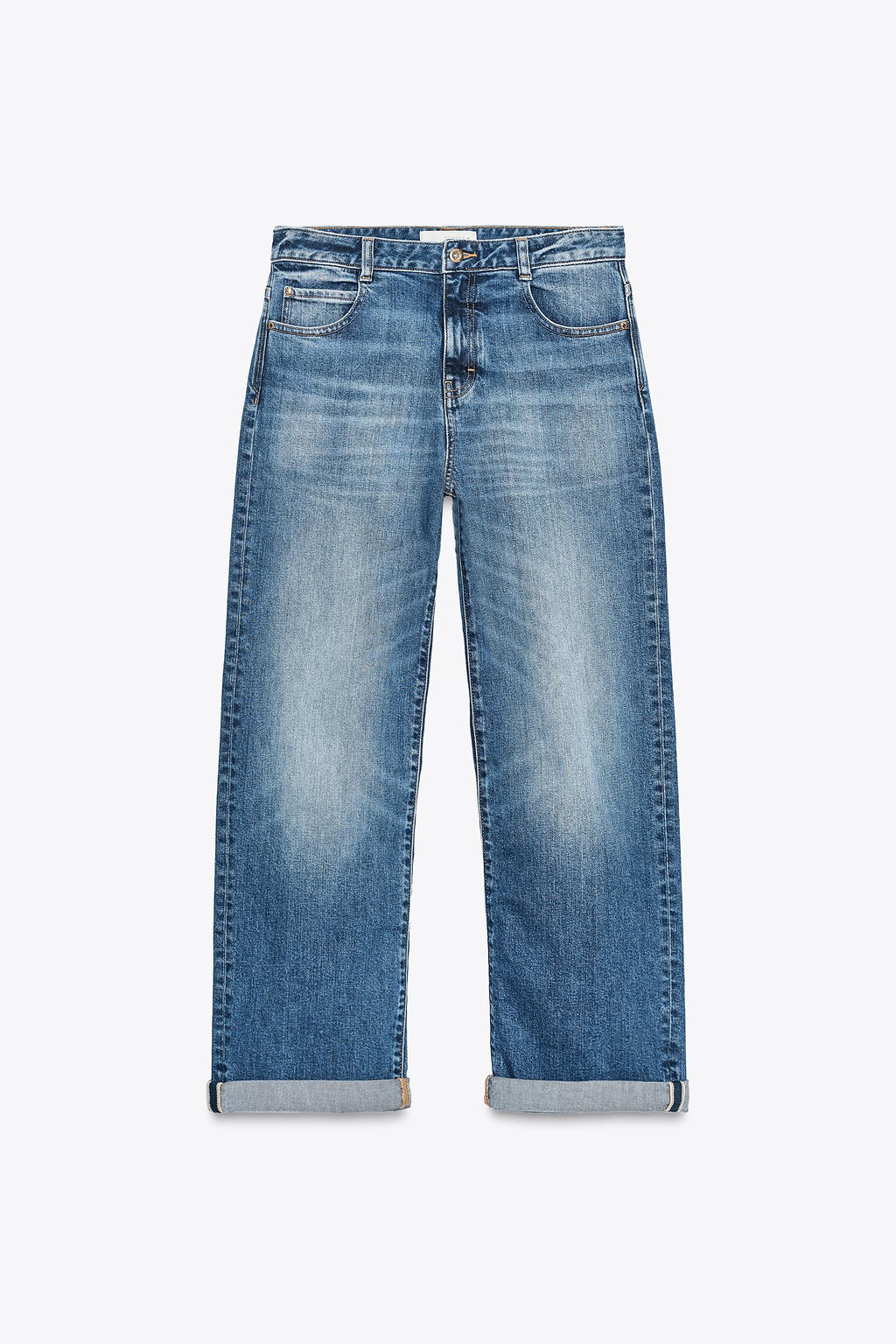 Z.07 RELAXED FIT HIGH-WAIST JEANS WITH TURN-UP HEM