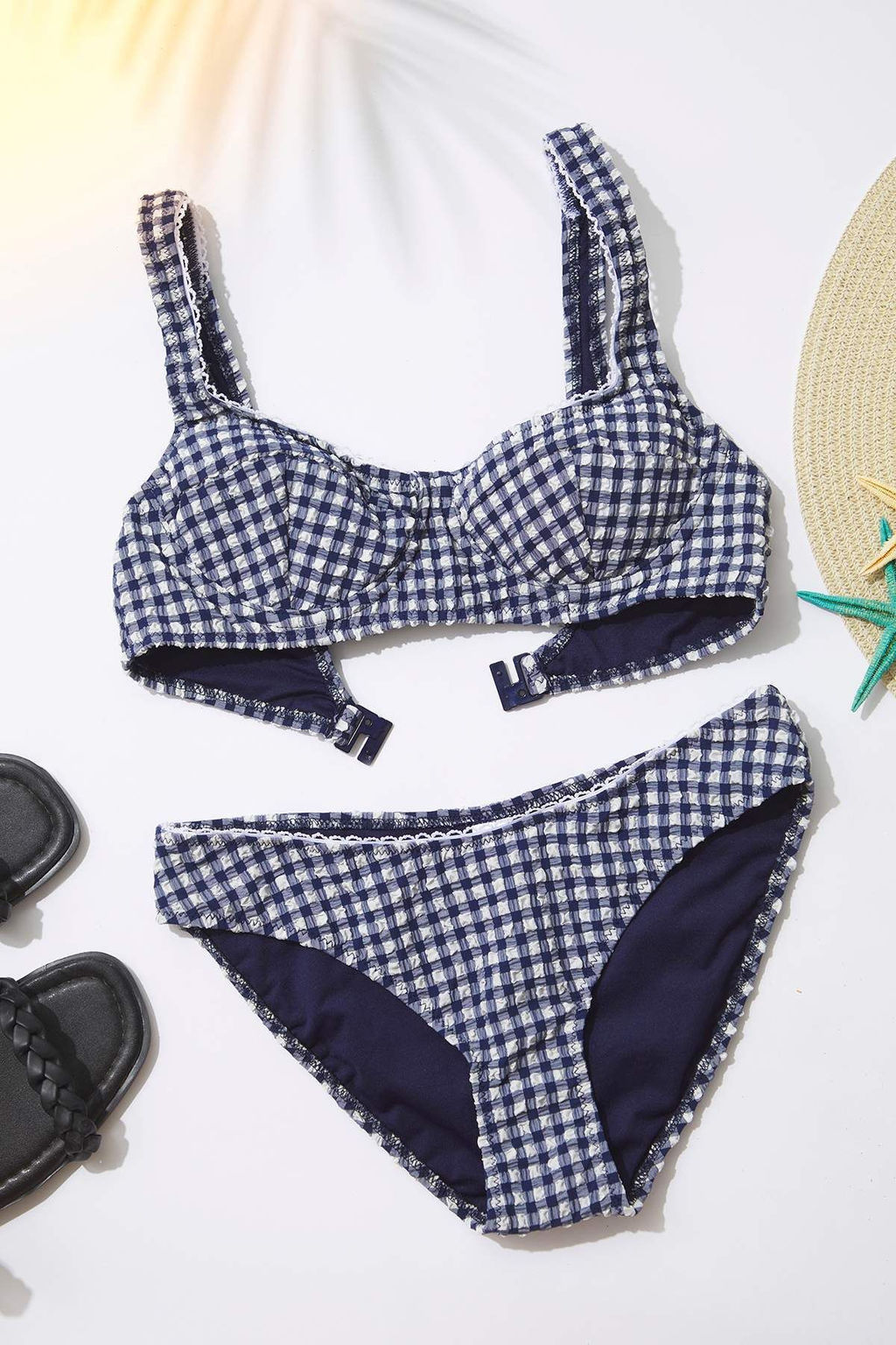 TRENDYOLMILLA Potikare Desenli Balkonet Serit Detayl? Dokulu Regular Bikini Tak?m? TBESS25BT00003  фото 2