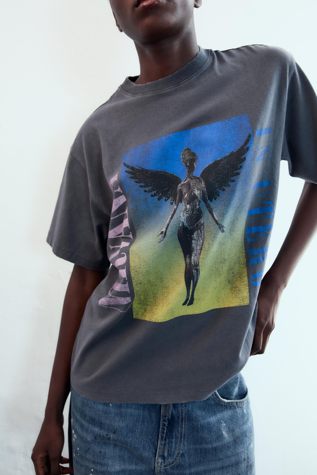 NIRVANA FADED-EFFECT T-SHIRT - Zara фото 2