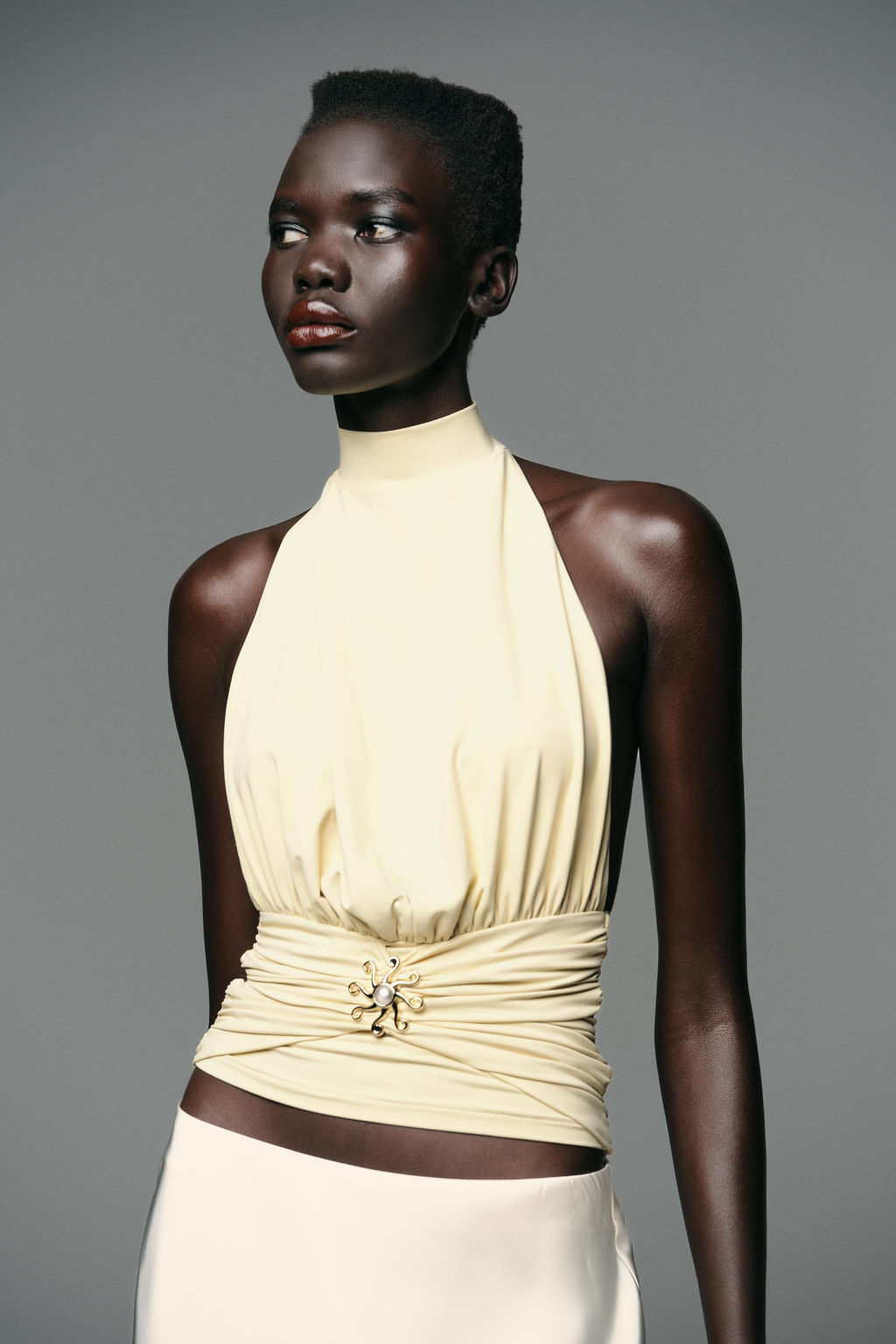 SUN GATHERED POLYAMIDE TOP - Zara фото 2