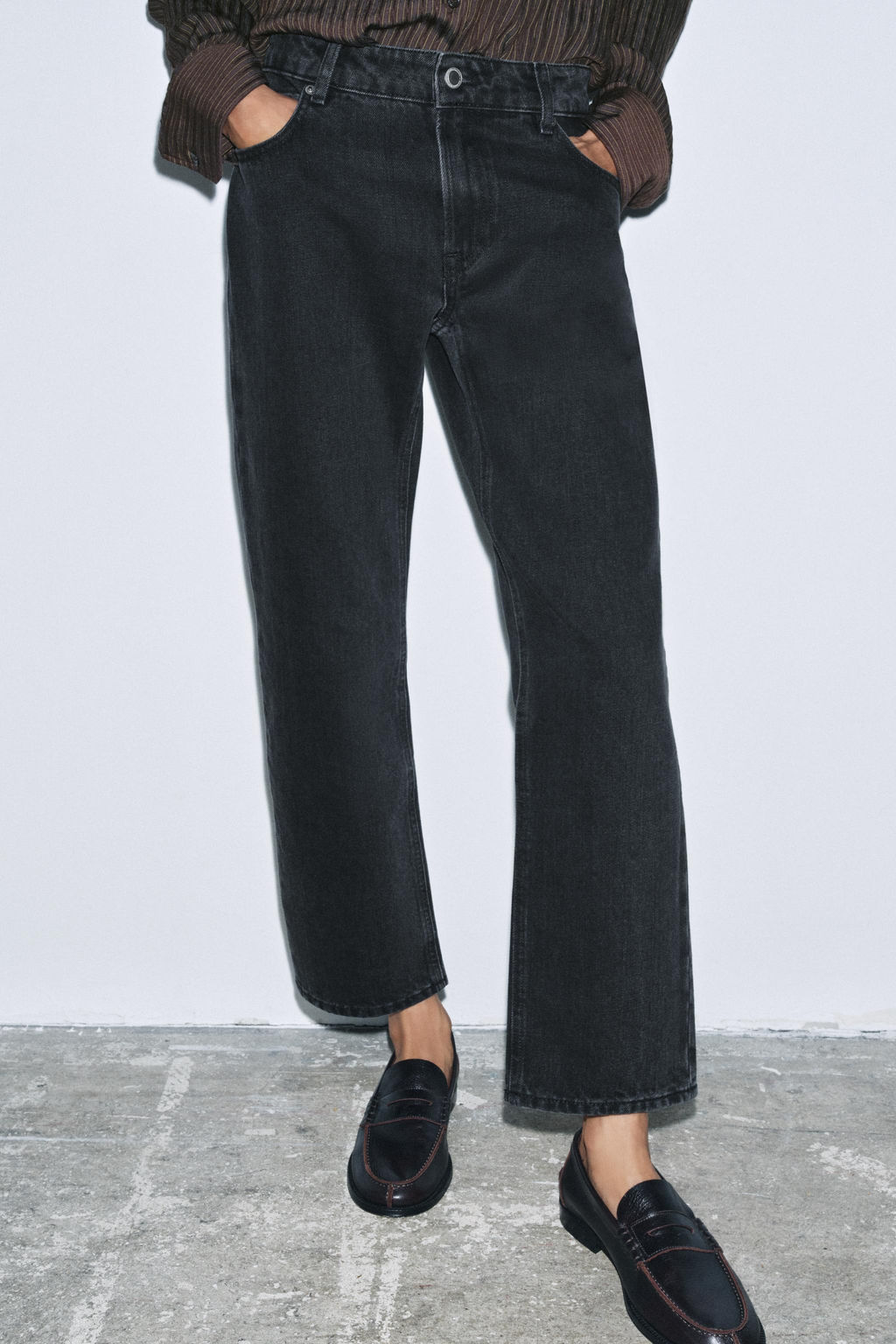 ZW COLLECTION MID-WAIST FULL LENGTH JEANS - Zara фото 2