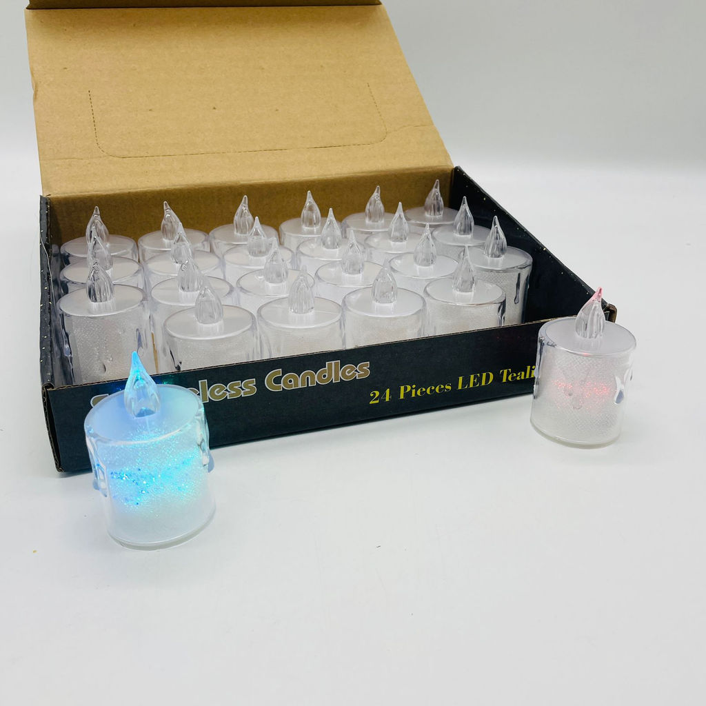 Новогодний декор Ночник - Свеча короткая 6,5 см (24 шт в уп) (Разноцветные) - Ип лебедев о.ю фото 2