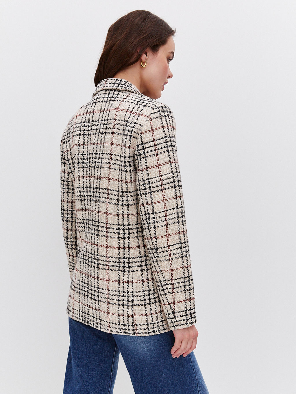 Двубортный жакет в клетку - TO BE ONE фото 7