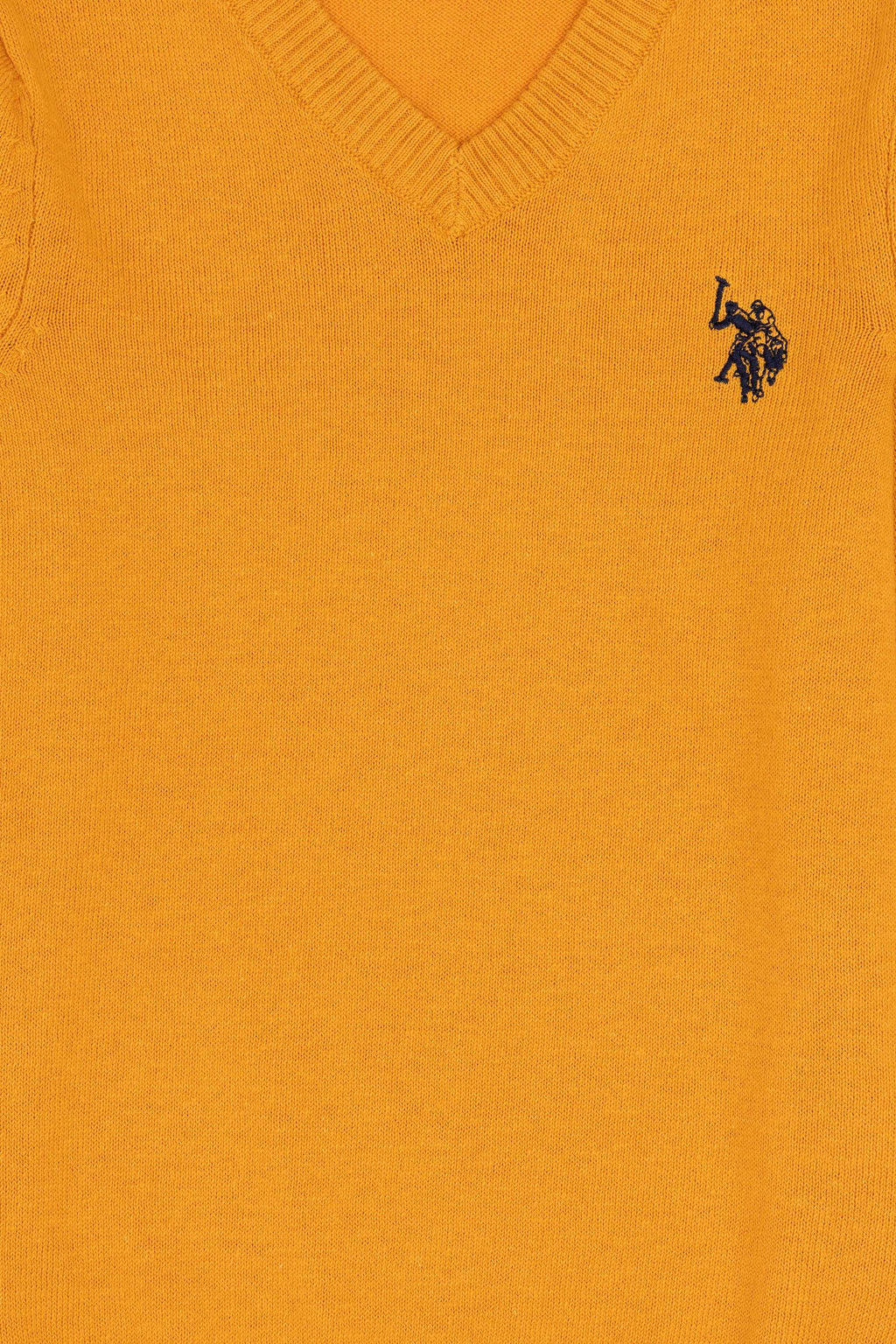 Базовый свитер горчичного цвета для мальчика Неожиданная скидка в корзине - U.s. polo assn фото 3
