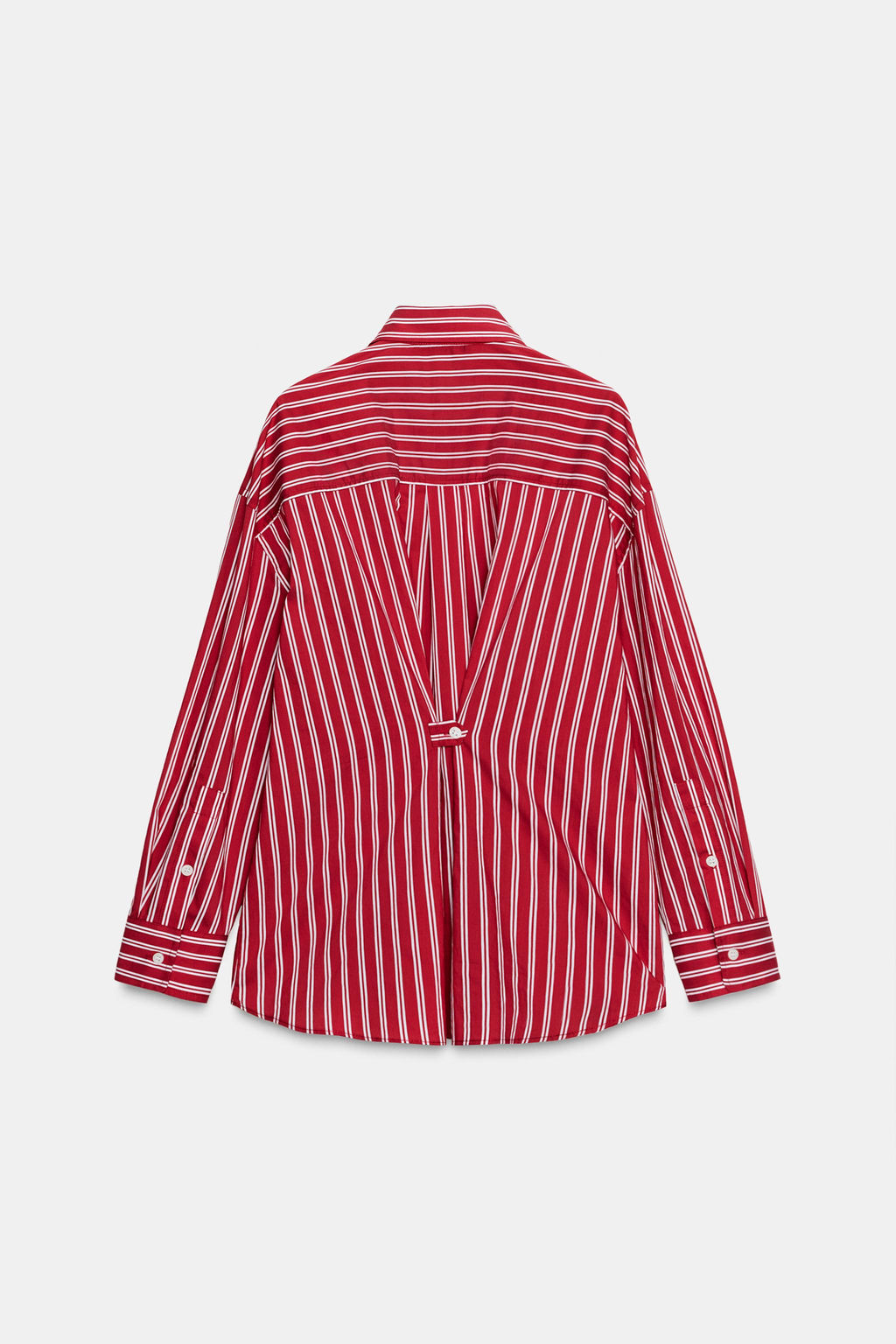 OVERSIZE STRIPED POPLIN SHIRT - Zara фото 8