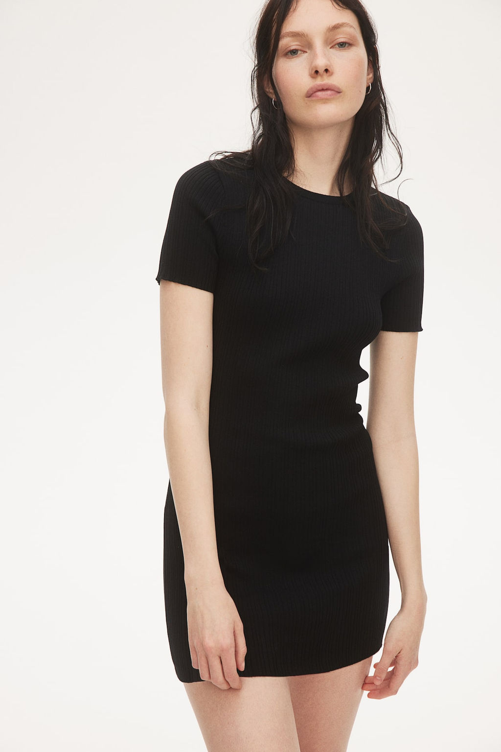 Vestido ajustado en punto de canale - H&m фото 3