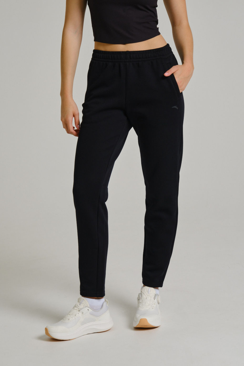 Брюки трикотажные удлиненные Черный