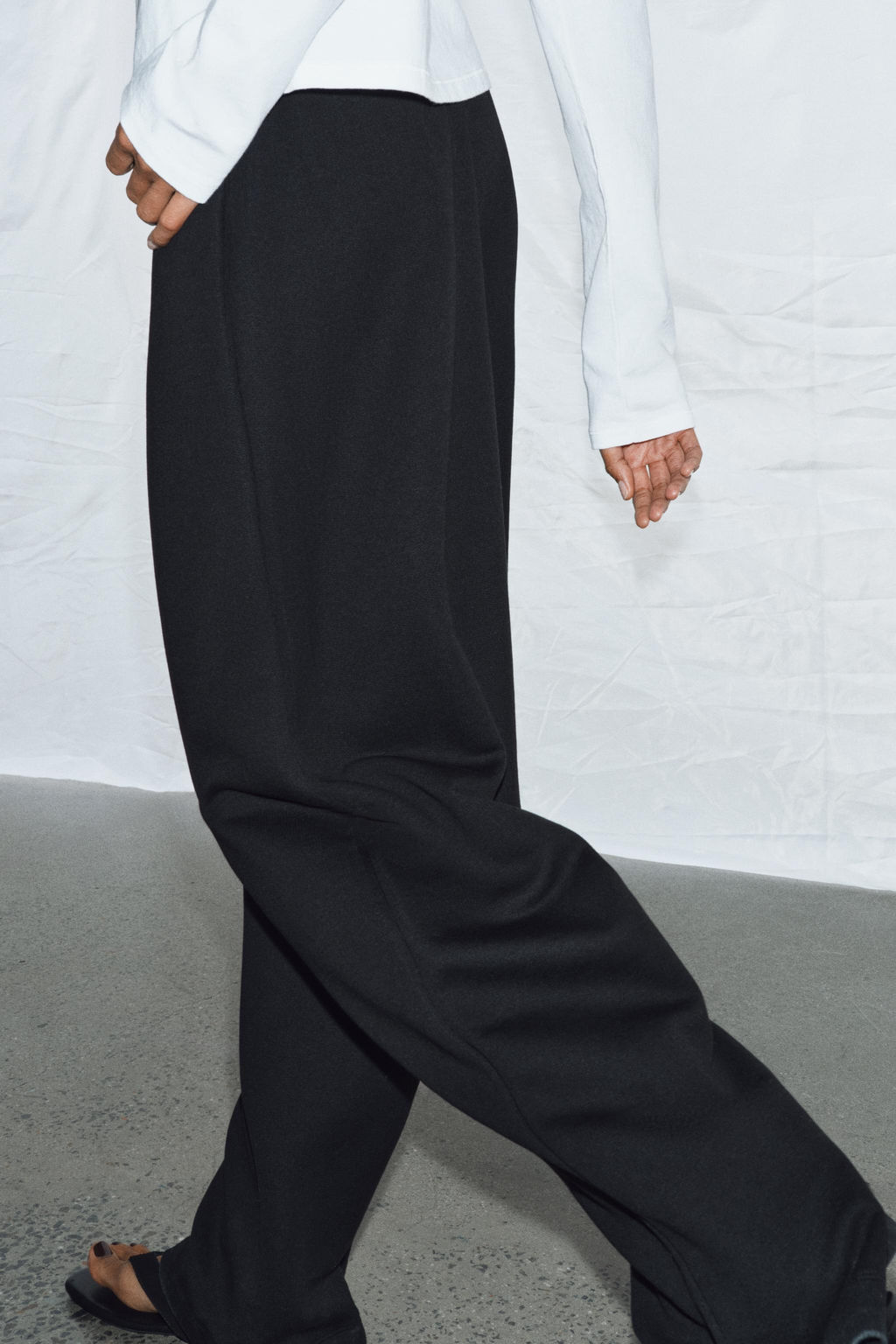 PANTAL?N ANCHO RECTO / Negro - Zara фото 3