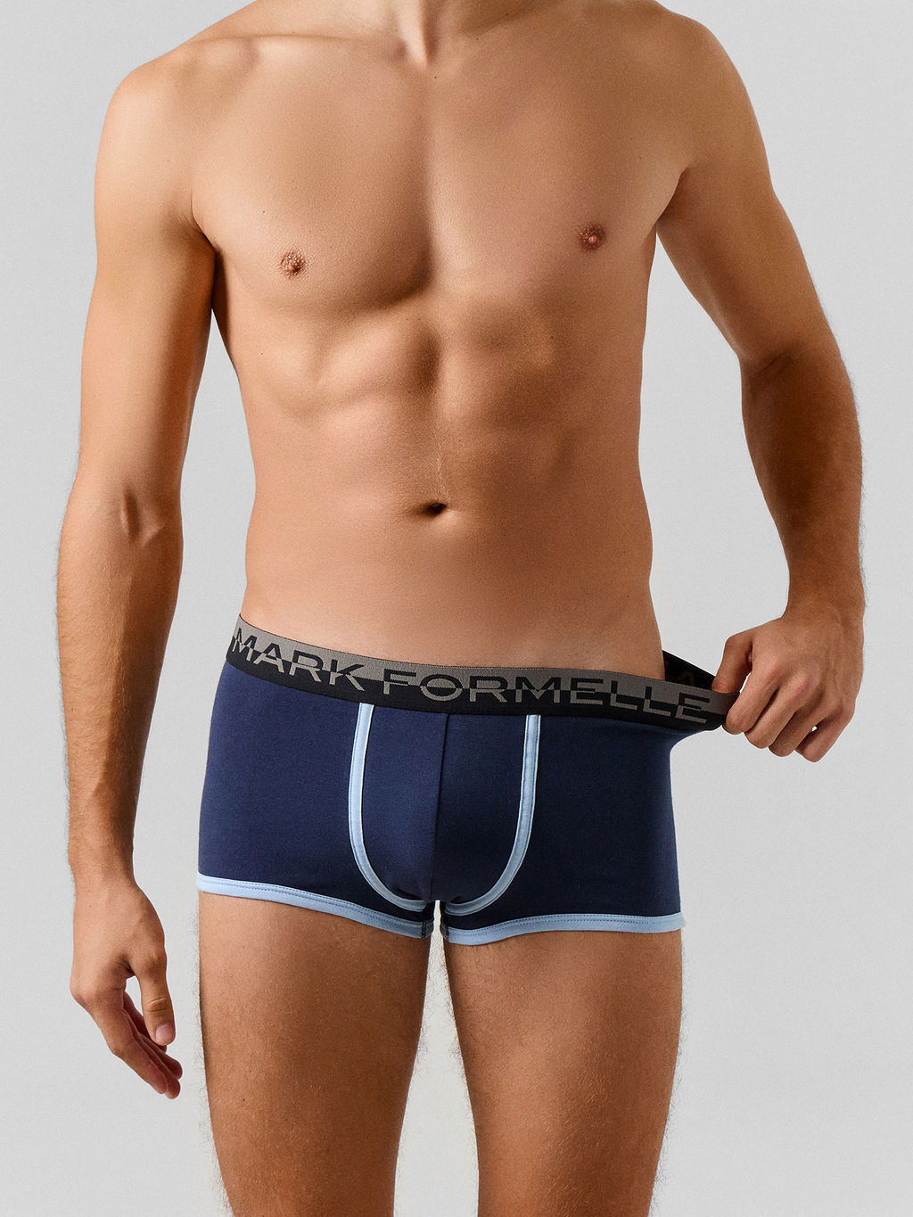 Цена за 2 штуки! Трусы боксеры мужские синие - Mark formelle фото 3