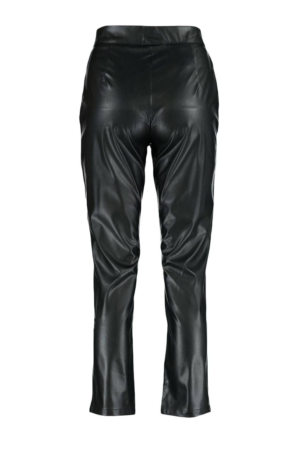 TRENDYOLMILLA Siyah Cigarette Dokuma Suni Deri Pantolon TWOAW22PL0290  фото 8