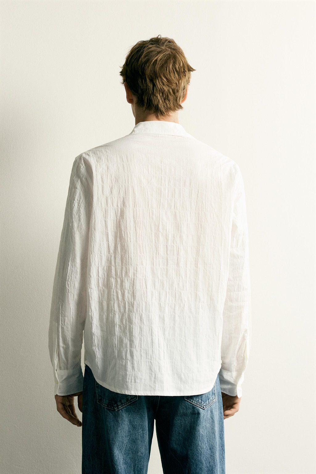 CAMISA RELAXED FIT ALAMARES TEJIDO / Blanco - Zara фото 3