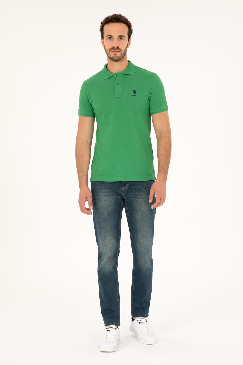U. S. Polo Assn / Мужская зеленая базовая футболка - U.s. polo assn фото 11