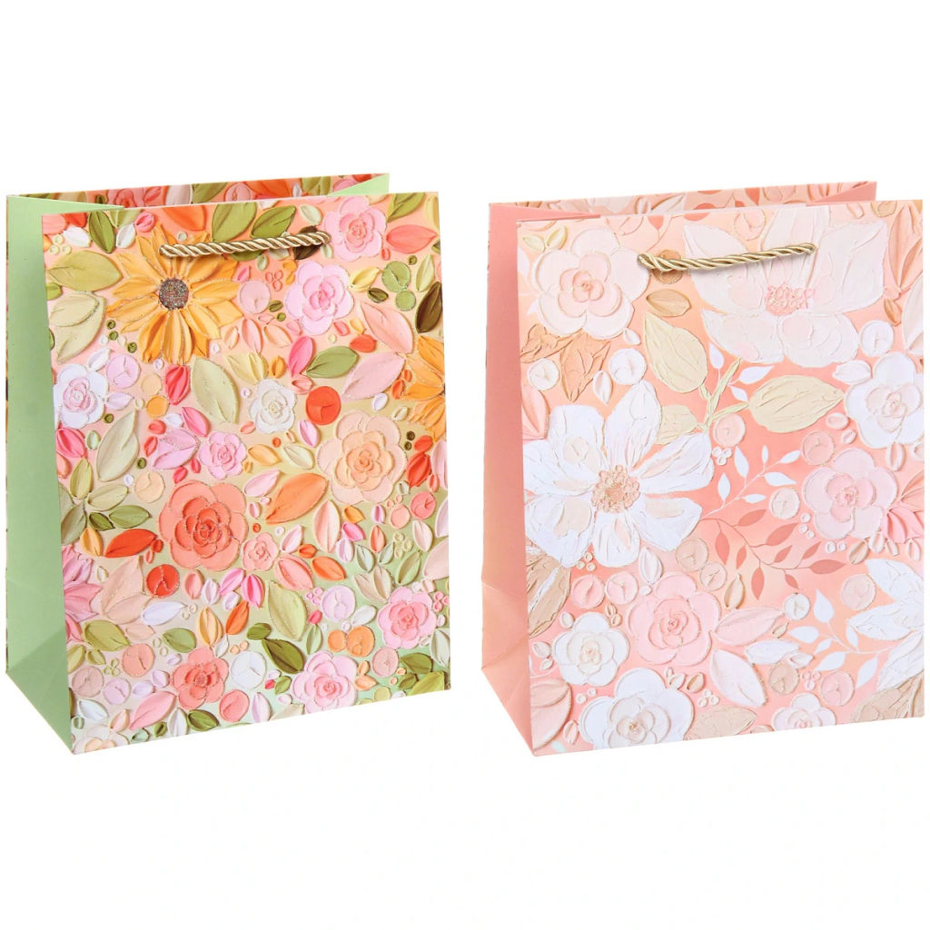 Пакет подарочный "Луговые цветы" 23*18*10 см
