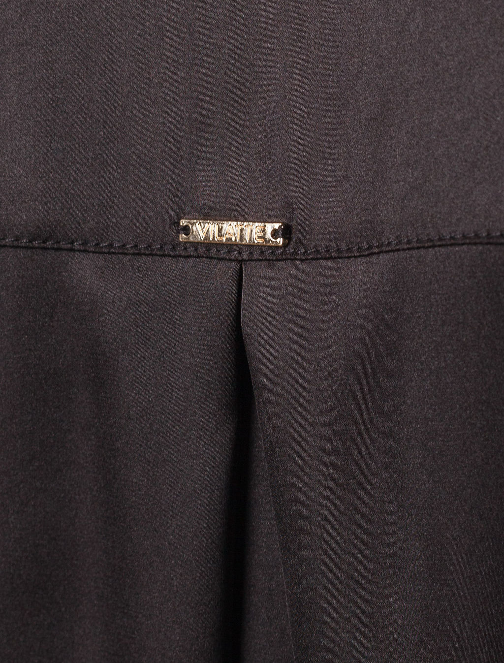 Блузка Vilatte D29.275 сатин чёрный  фото 7