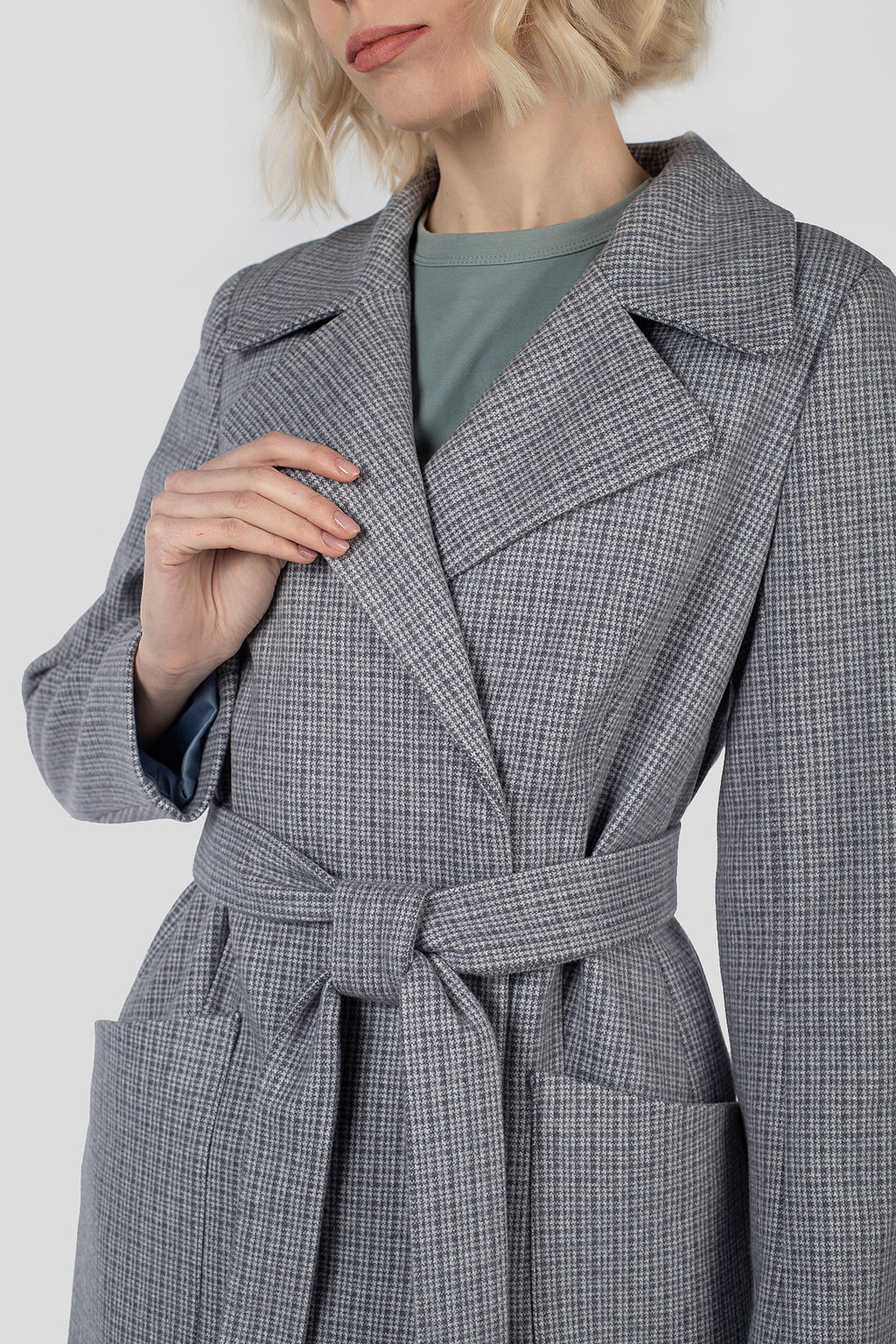 Пальто женское демисезонное (пояс) - El podio фото 9