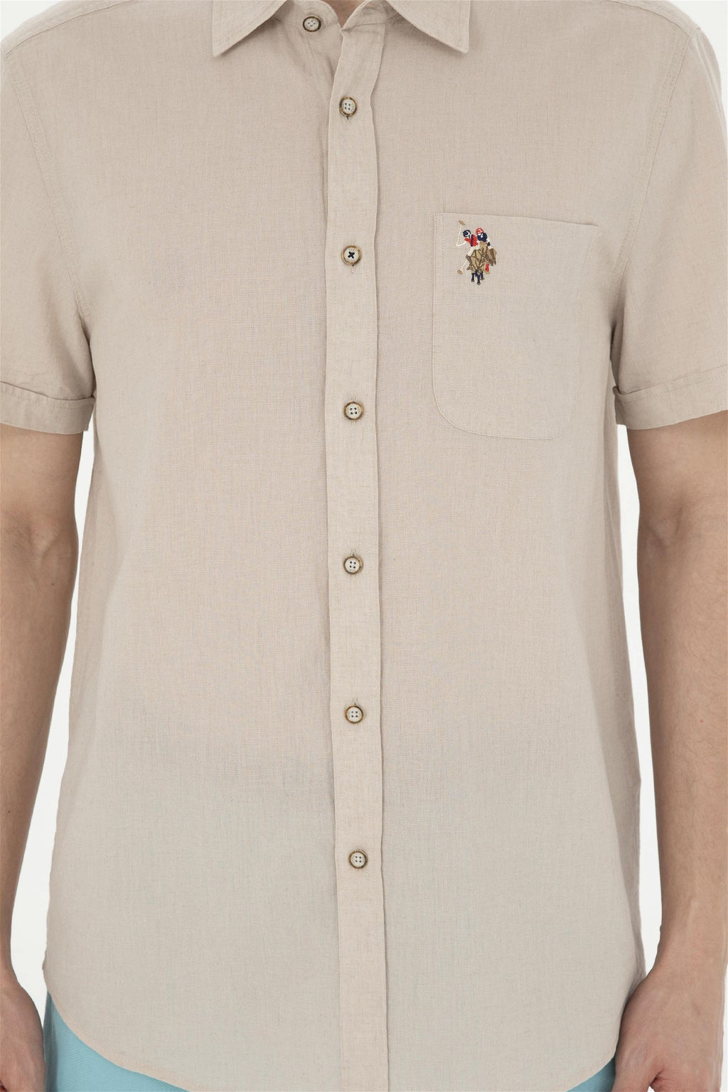 Мужская рубашка с коротким рукавом Stone Неожиданная скидка в корзине - U.s. polo assn фото 6
