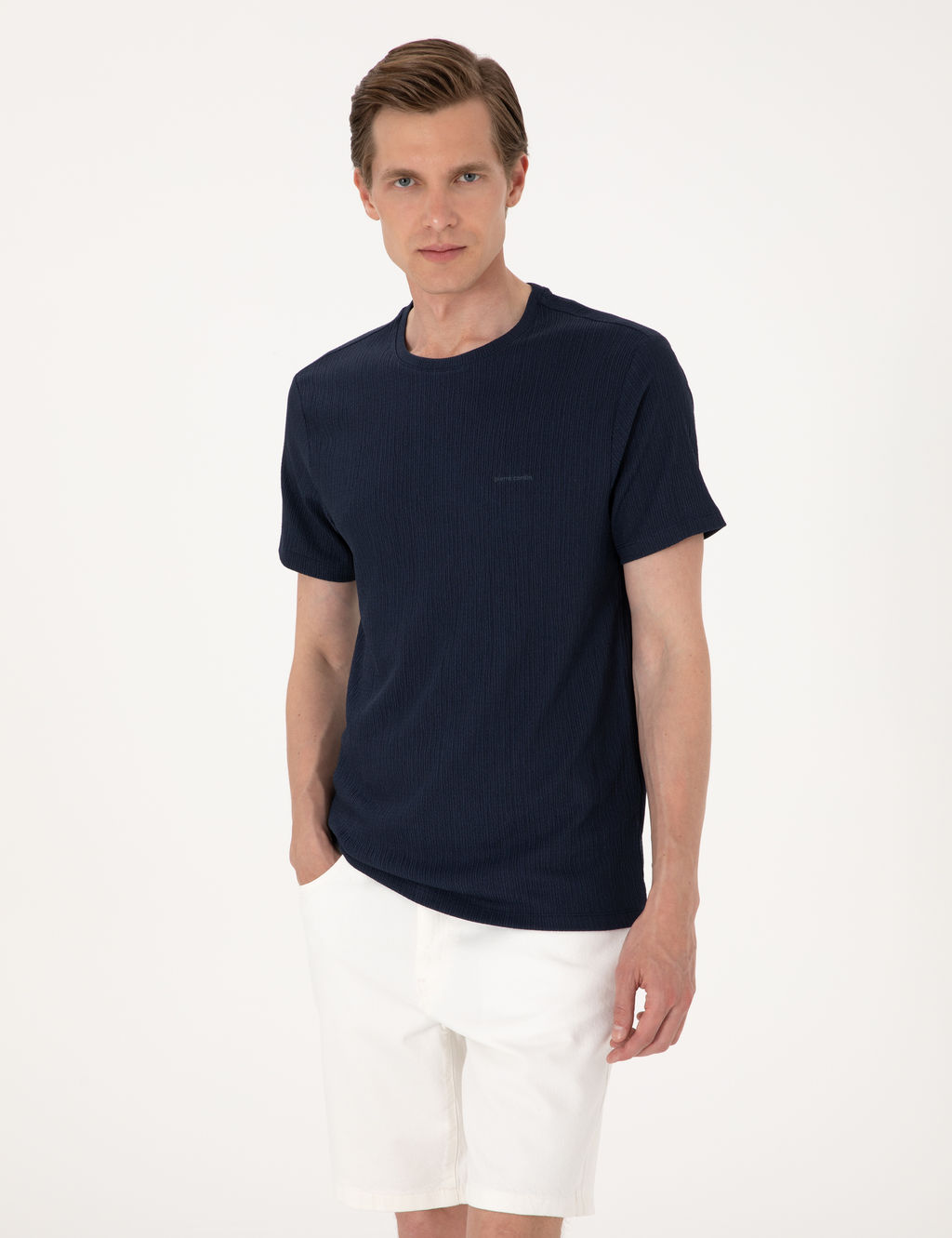 Lacivert Slim Fit Ti__rt