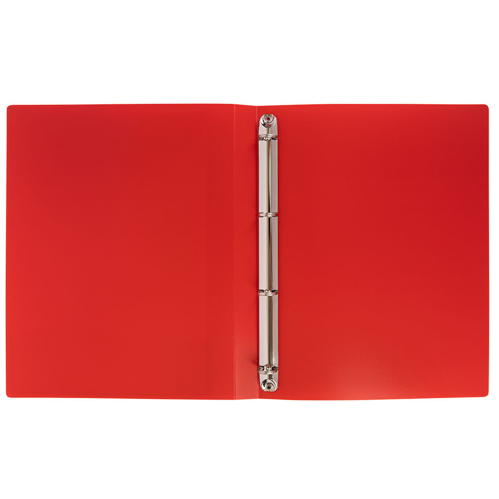 Лео Учись Папка-портфолио школьника на 4 кольцах A4 700 мкм 25 мм песок 1 шт. красный LNKP-023