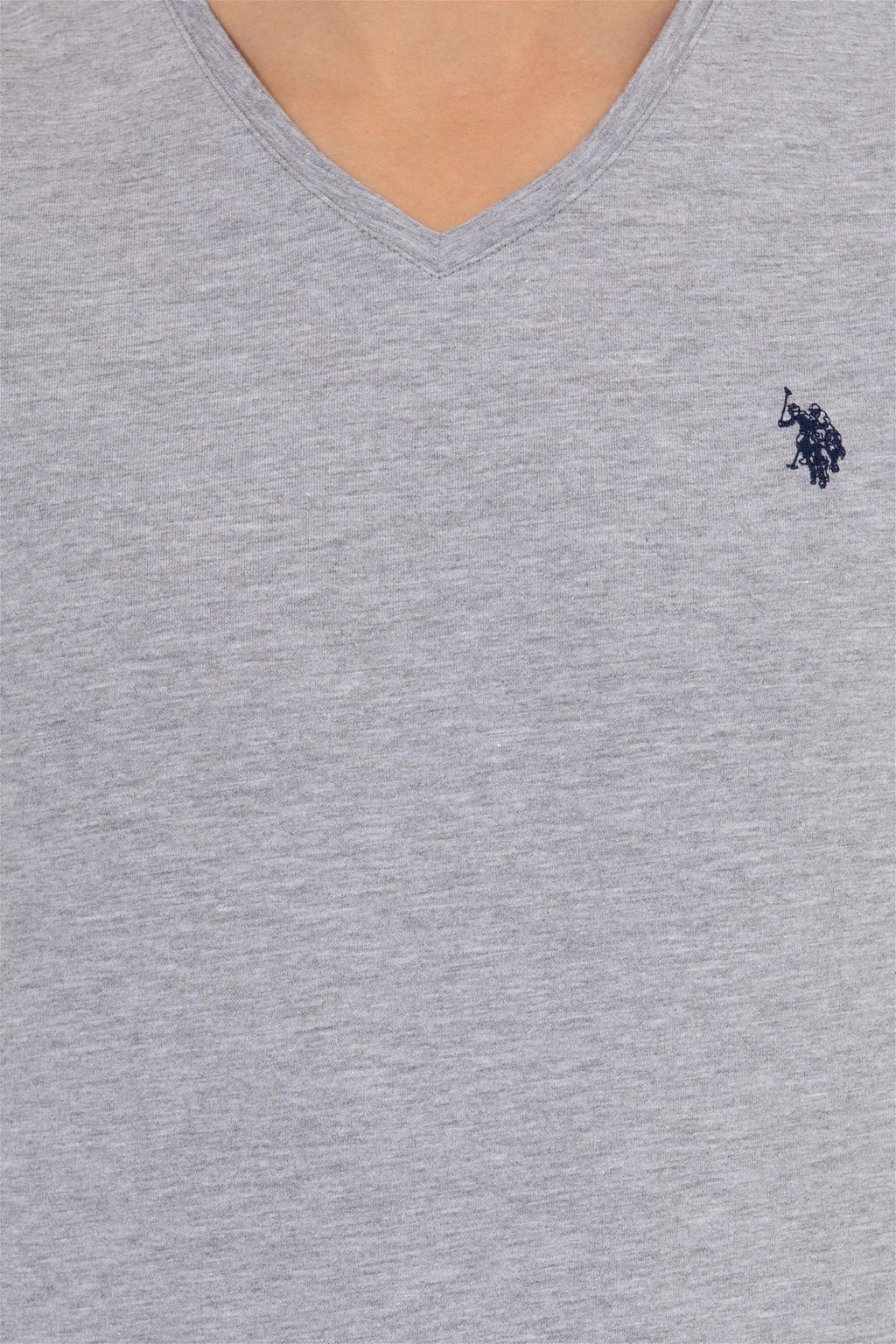 Мужская серая меланжевая базовая футболка Неожиданная скидка в корзине - U.s. polo assn фото 6