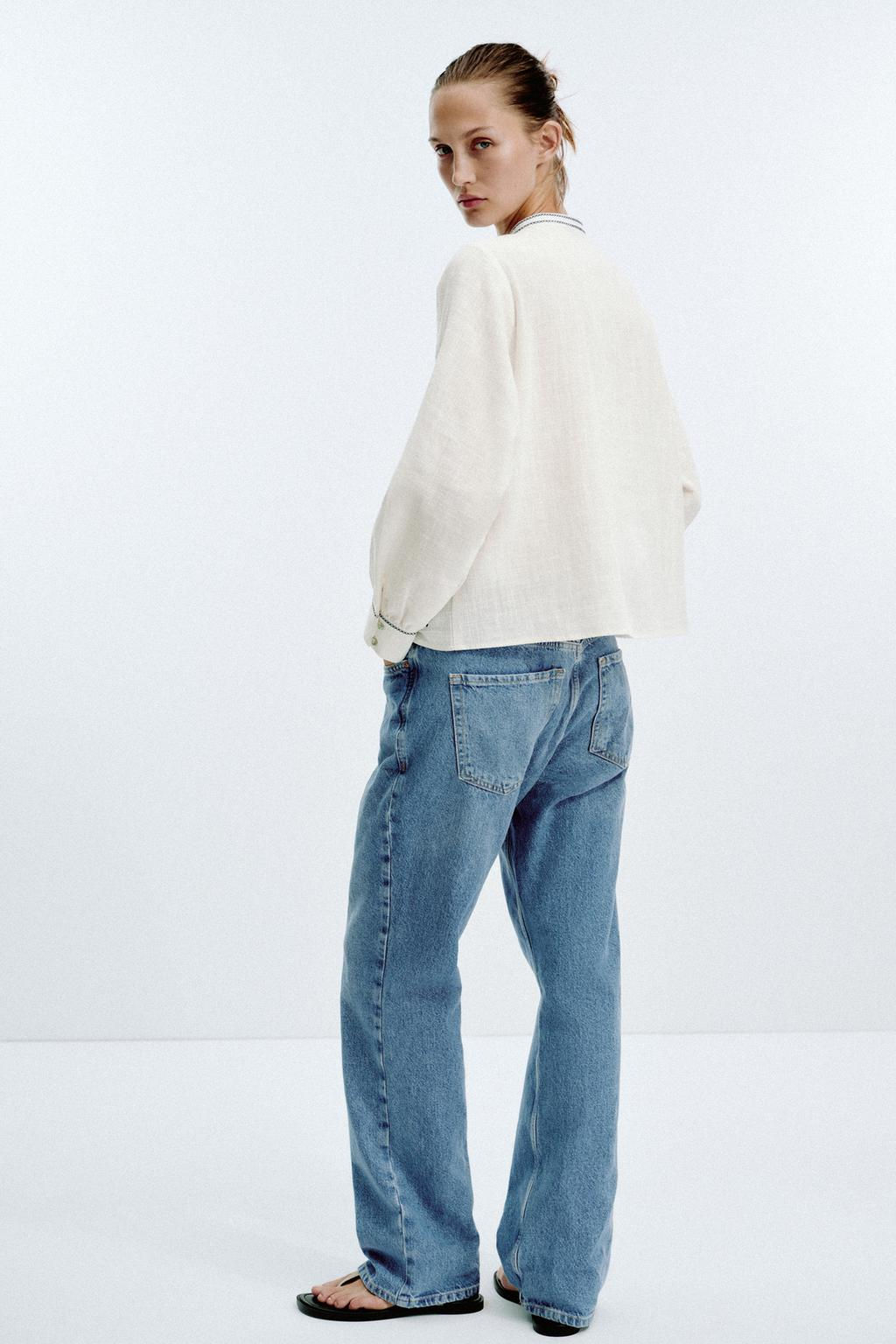 RUSTIC EMBROIDERED BLOUSE - Zara фото 3