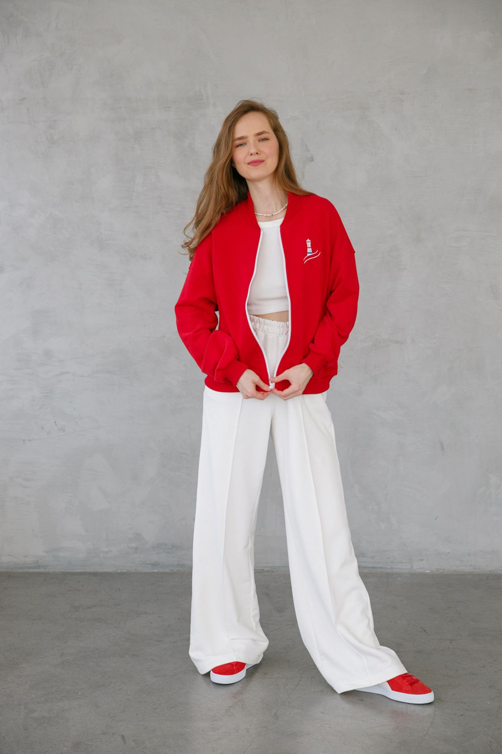 Бомбер женский Lighthouse Red - Captain's mate фото 5