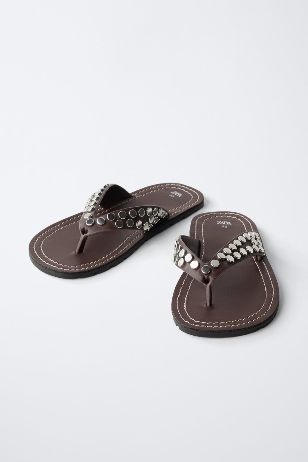 SANDALIA TACHAS / Marr?n - Zara фото 3