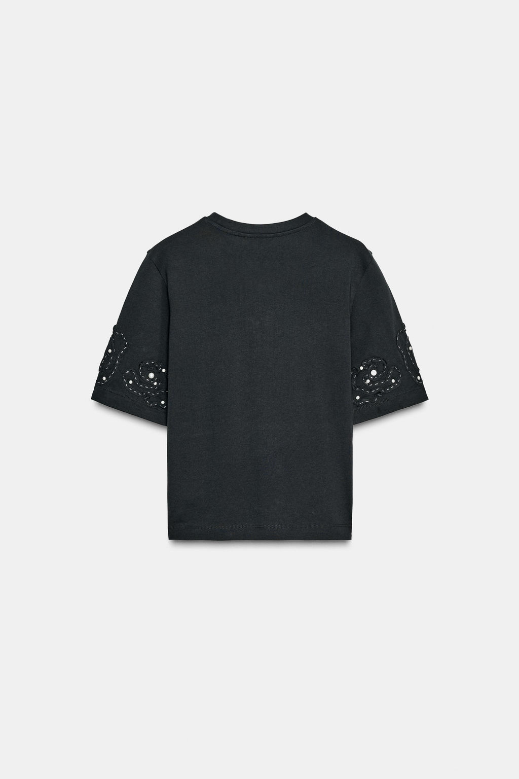 EMBROIDERED BEADED T-SHIRT - Zara фото 7