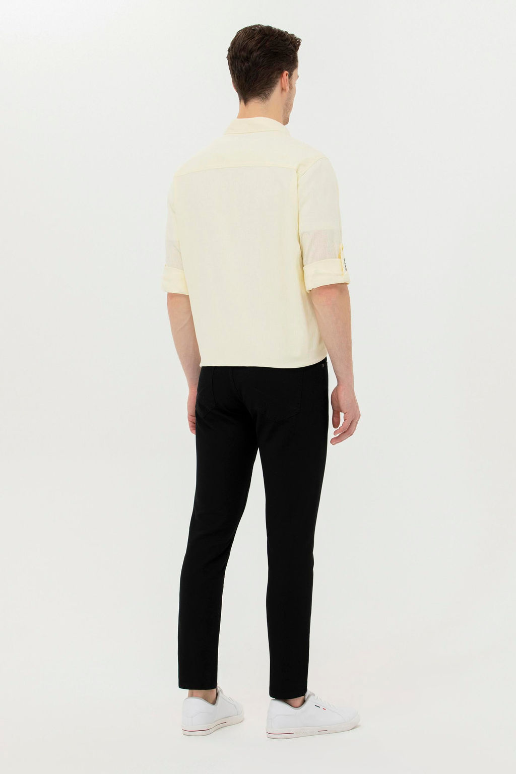 Erkek Slim Fit Siyah Kanvas / Chino Pantolon