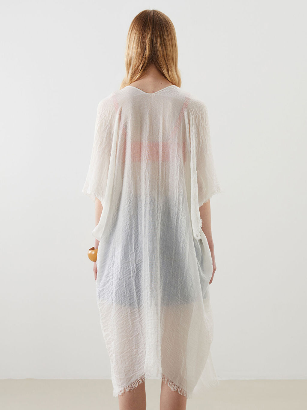 LC Waikiki Ekru _al Yaka Kad_n Kimono