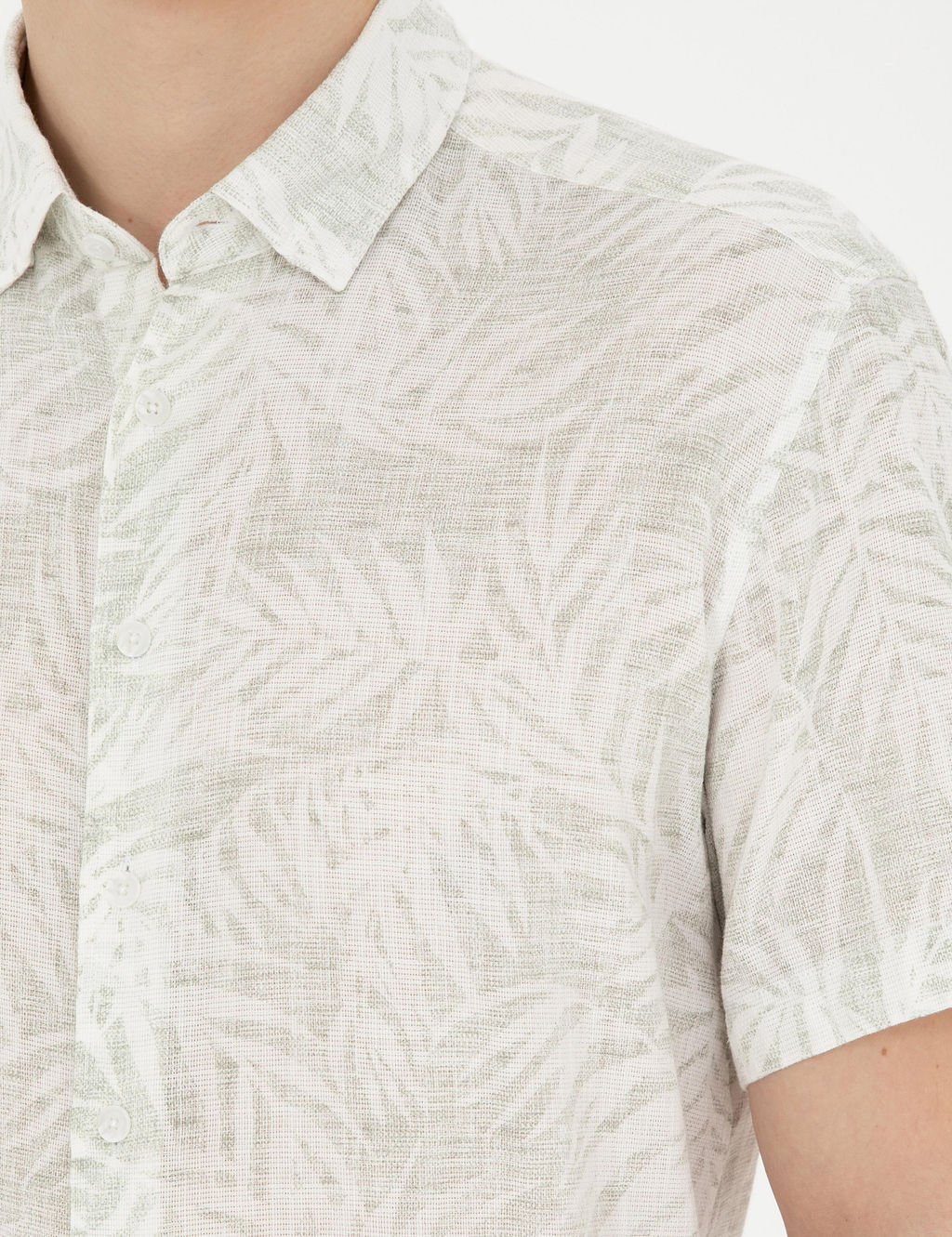 Рубашка Pierre Cardin Regular Fit зеленая короткий рукав